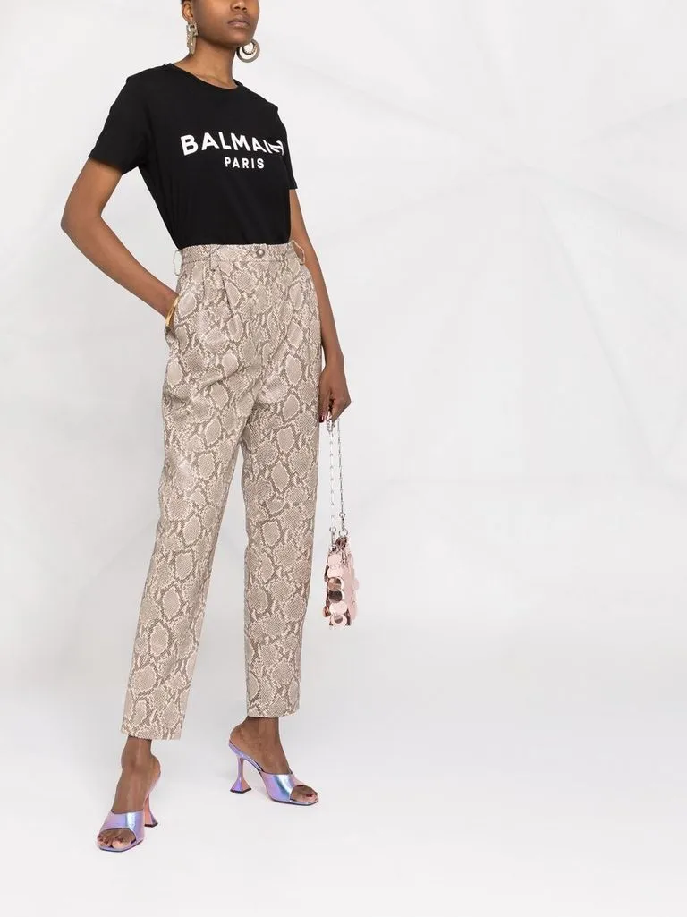 balmain T-shirt con stampa logo