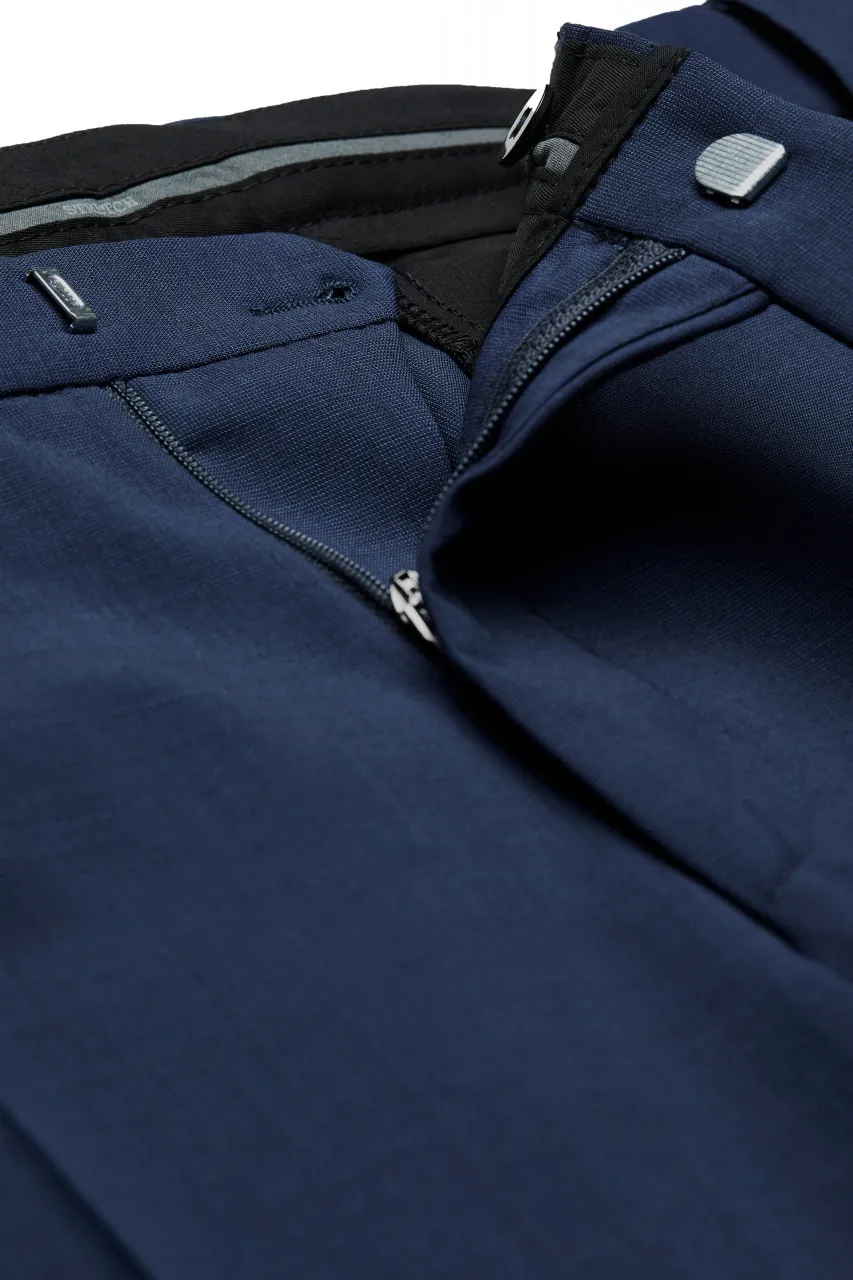 Blue dress digel wool stretch marzotto drop four short