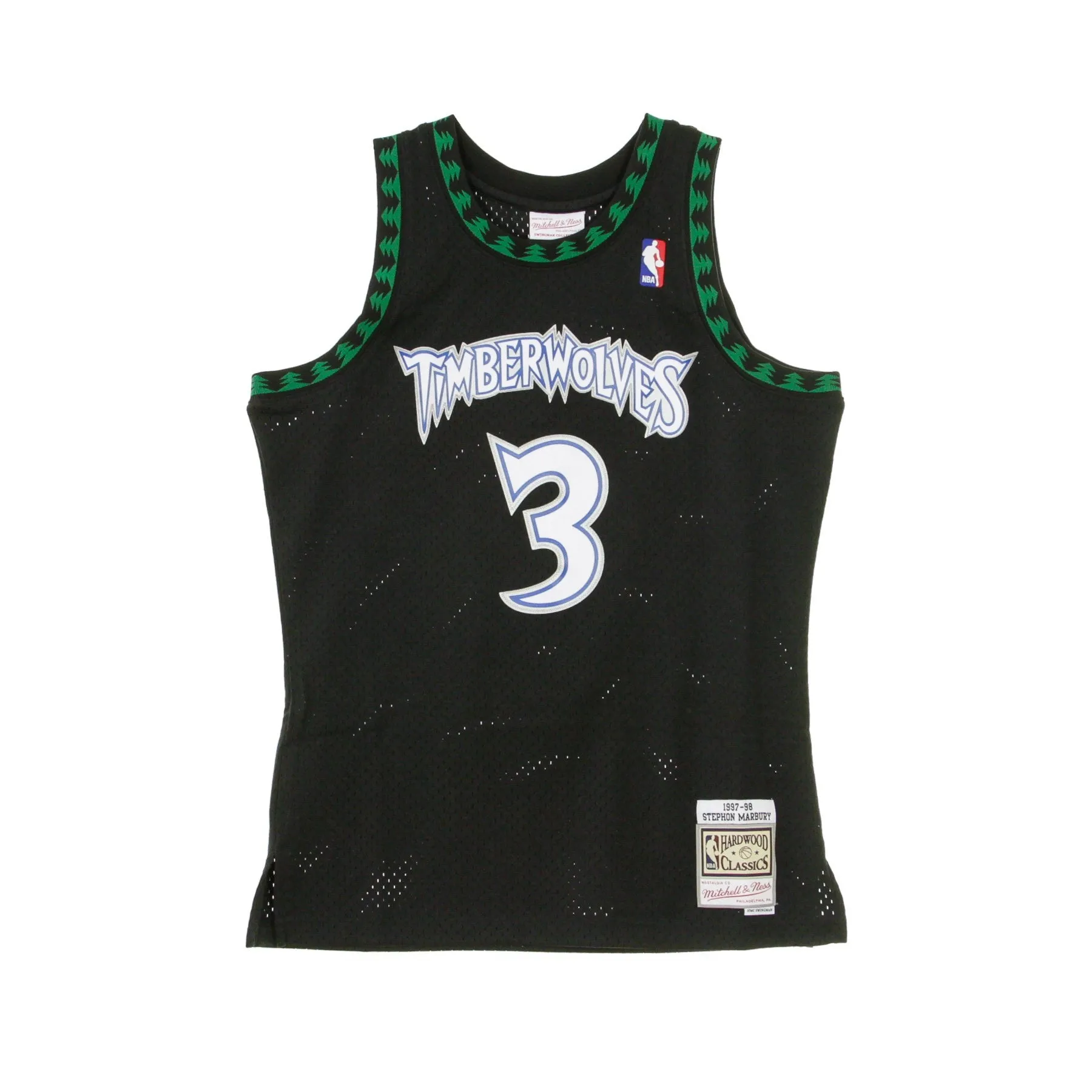 Canotta Basket Uomo Nba Swingman Jersey Stephen Marbury No.3 1997-98 Mintim Alternate Original Team Colors