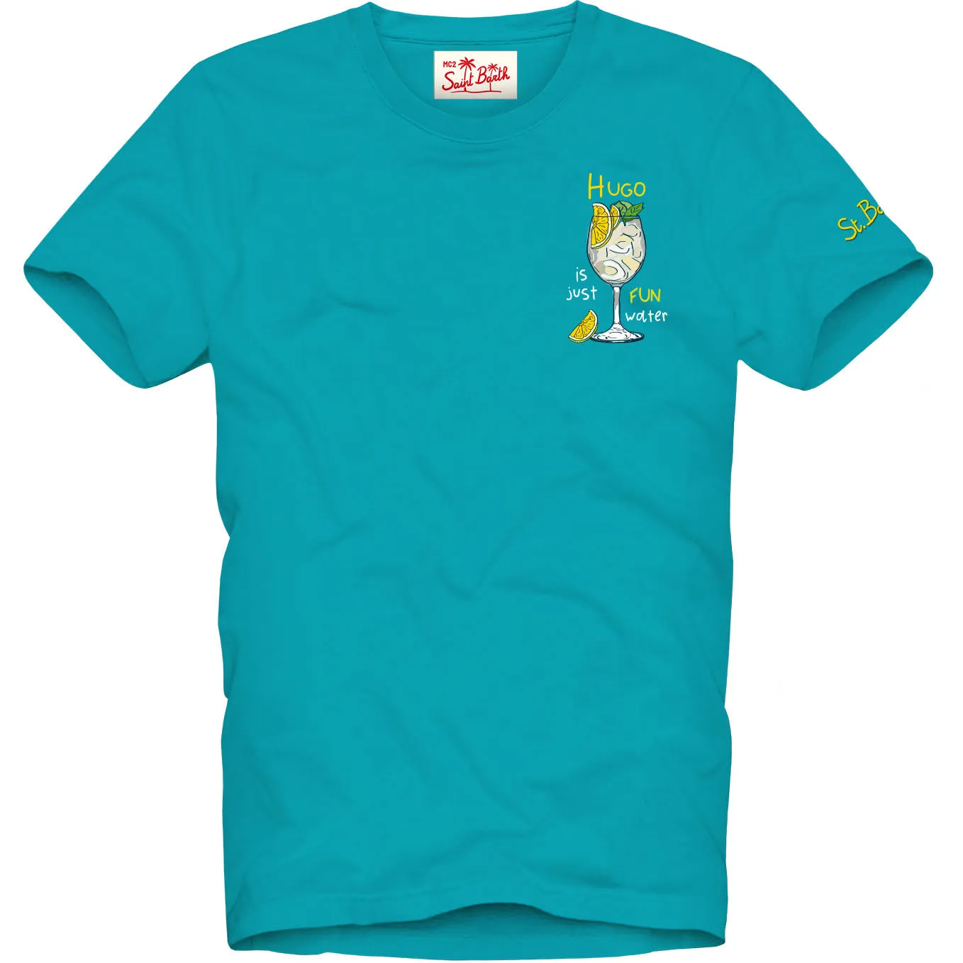 Cotton T-Shirt with Embroidery / Green