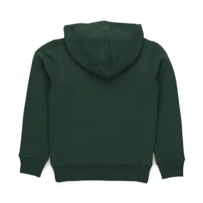 Felpa Verde Scuro Con Cappuccio Bambino E Teen