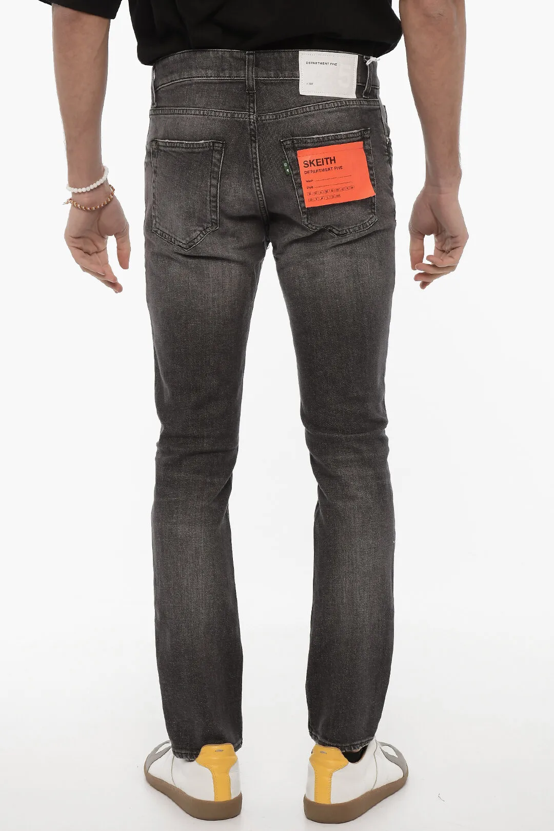 Jeans SKEITH a lavaggio Scuro con Bottone Logato 16cm