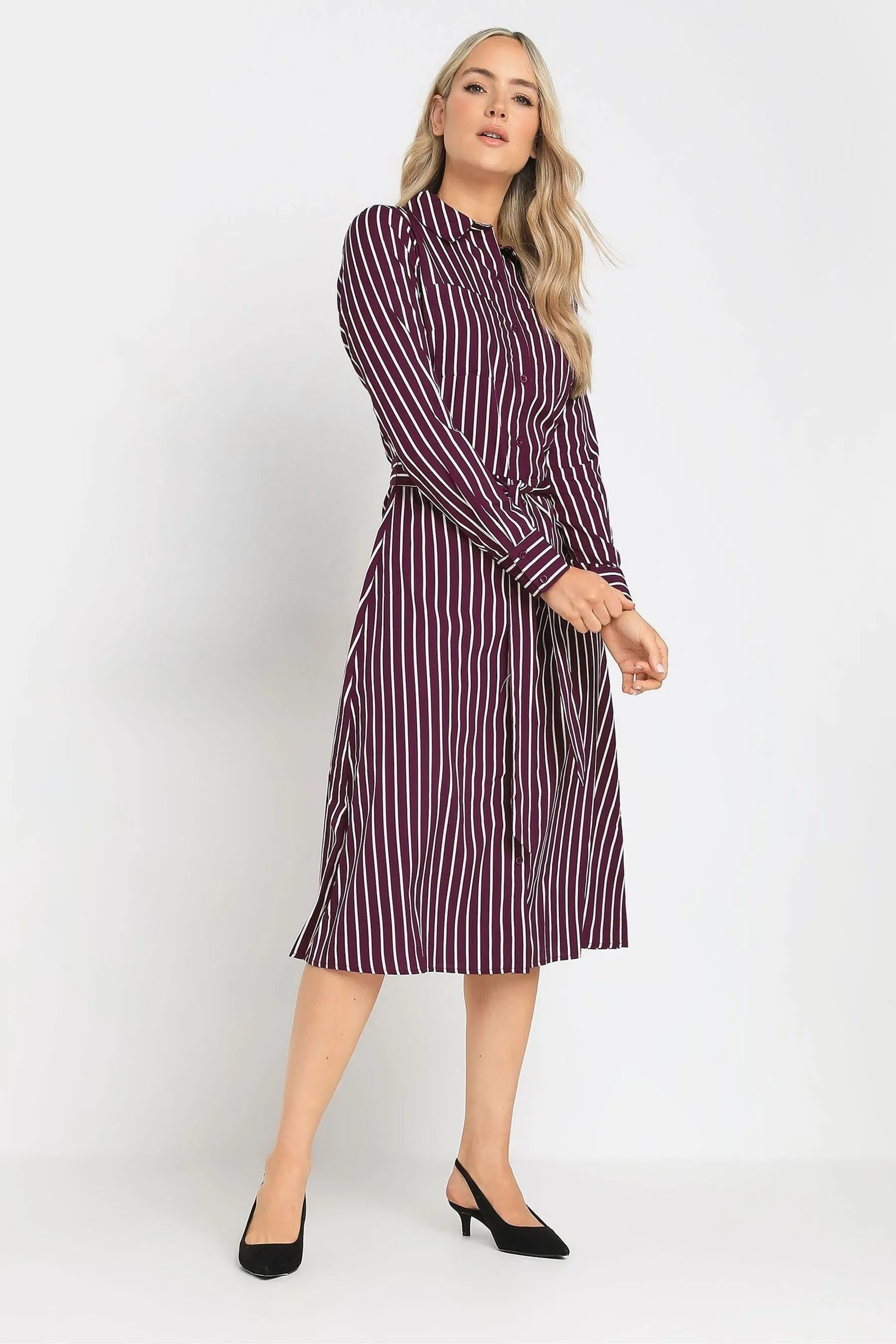 Long Tall Sally Stripe Shirt Dress    