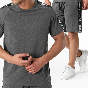 Maglietta e pantaloncini da jogging Sporty Logo 50504270 50496996 Grigio scuro