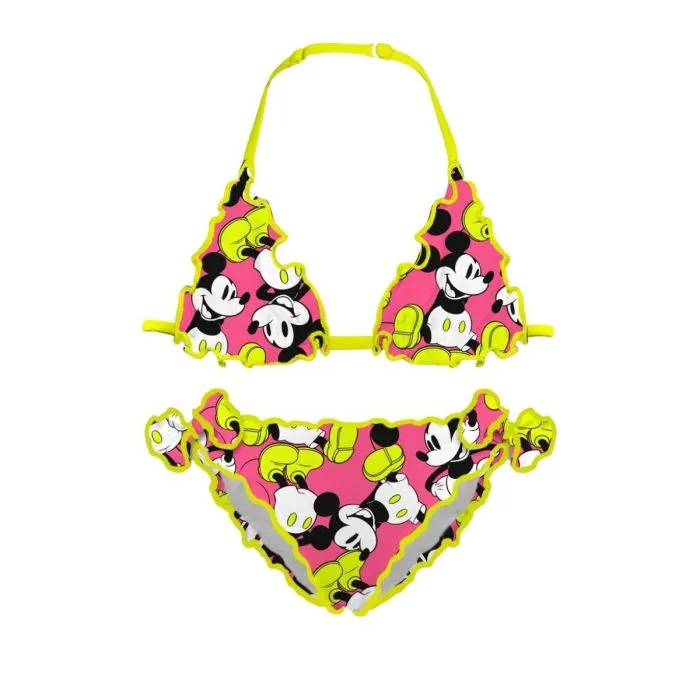 Mc2 Saint Barth Bikini A Triangolo Con Stampa Di Topolino - Edizione Speciale