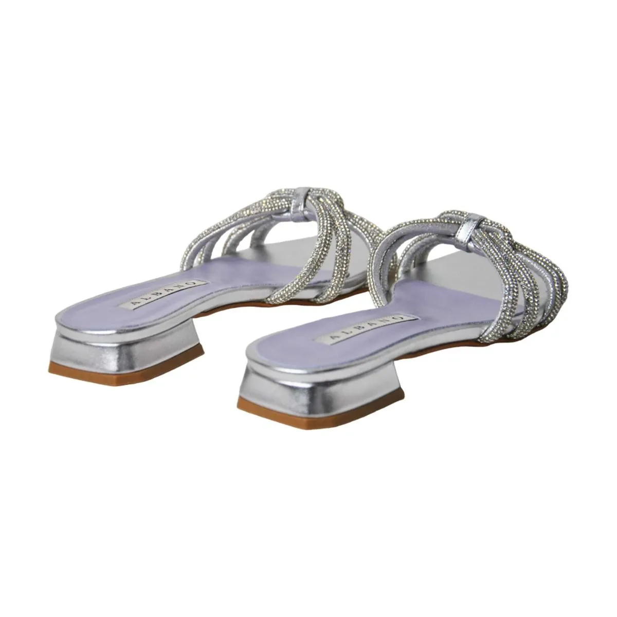 SANDALI BASSI NODO STRASS