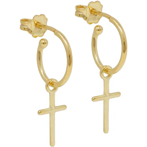 SARNIORO Orecchini ear cuff in argento925 con croce