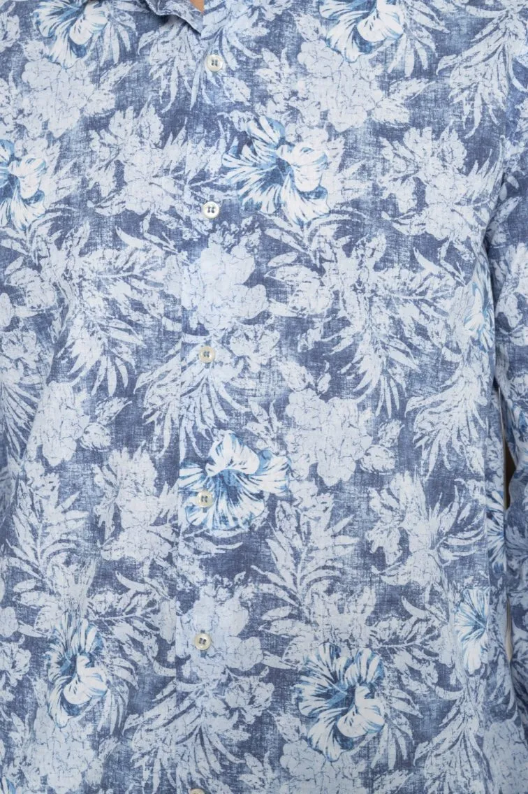 Shirt with Alea Cotton Pattern / Blue