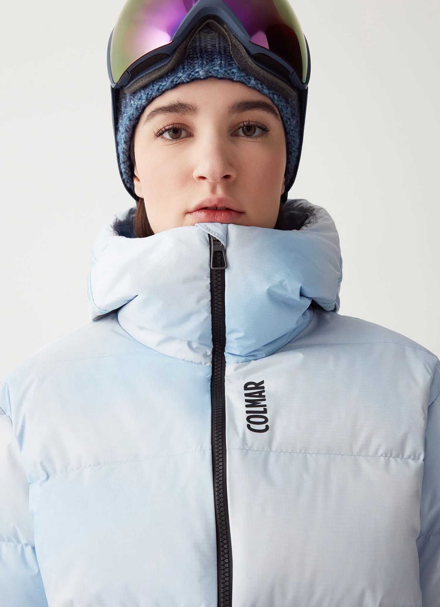 Ski jacket in printed rip-stop