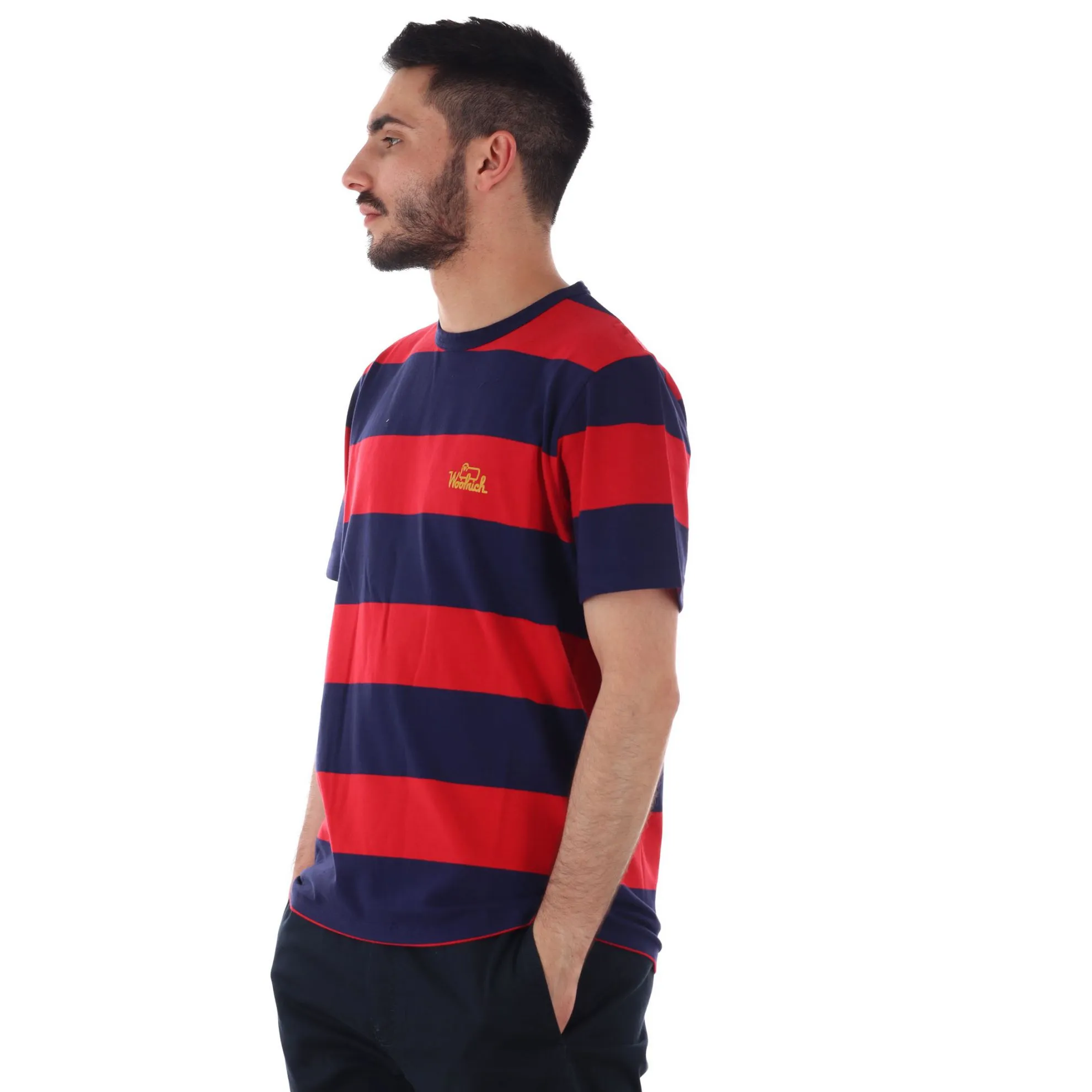 T-shirt a righe in jersey di cotone