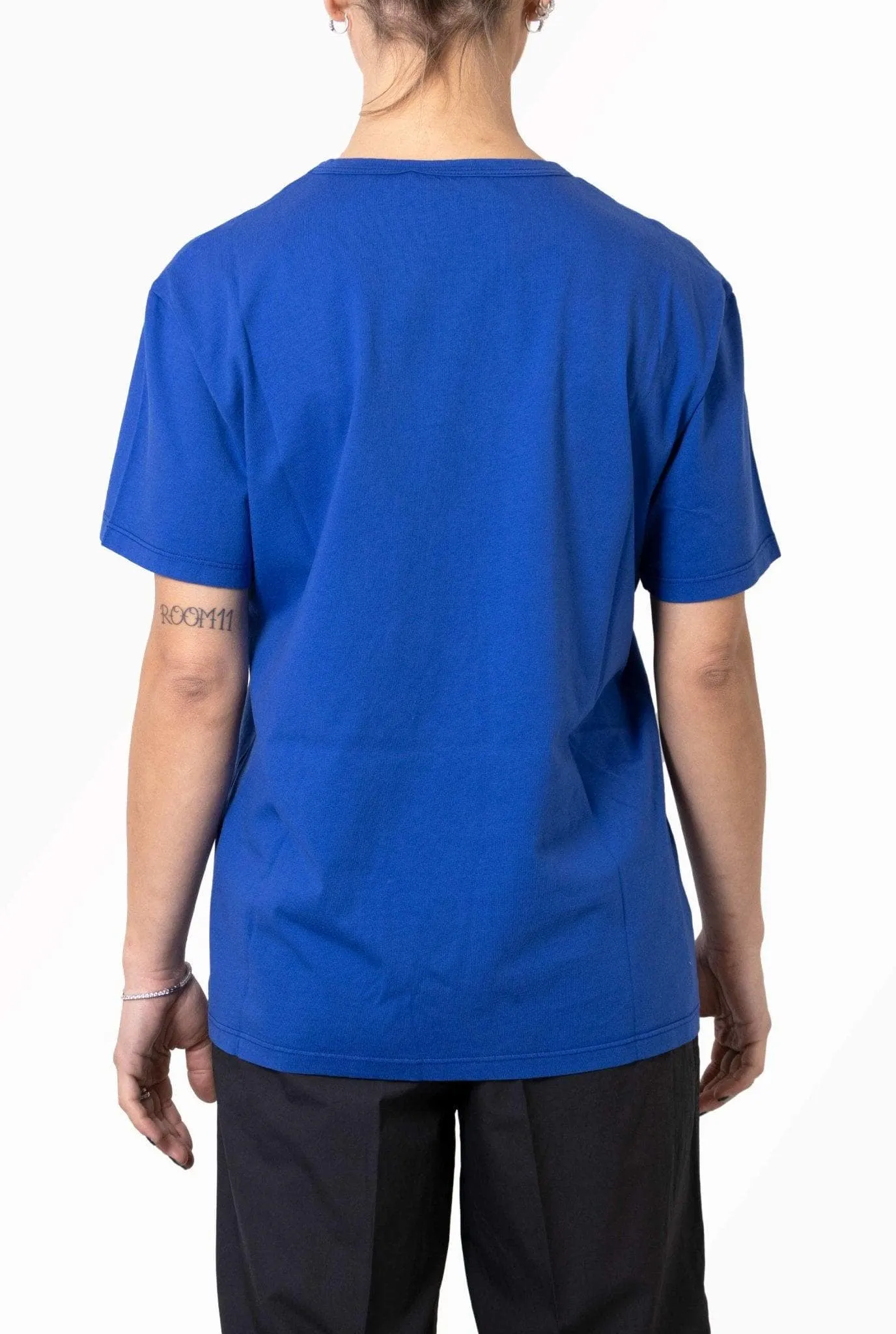 T-Shirt bluette con logo