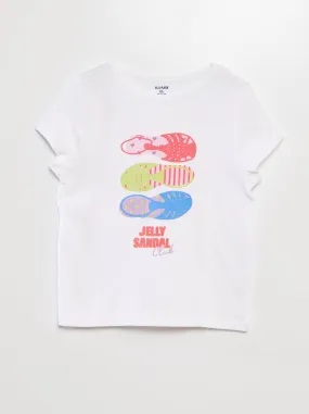 T-shirt in cotone stampato - BIANCO