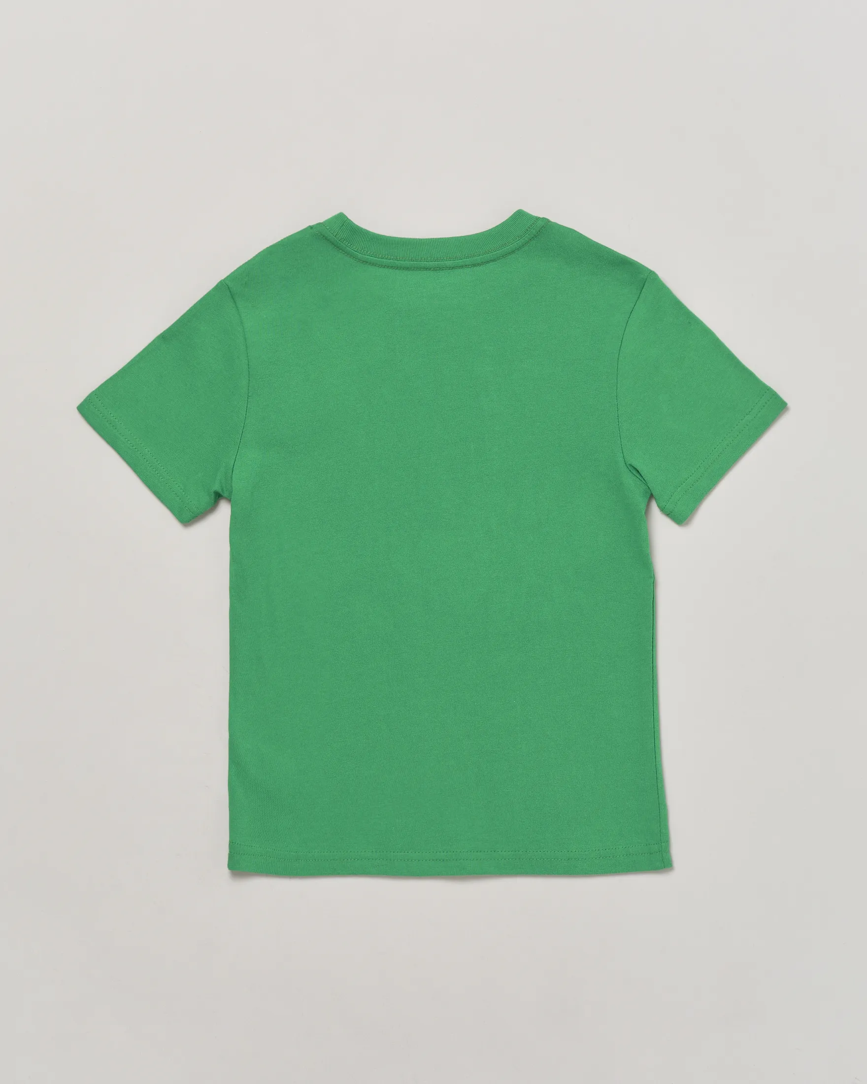 T-shirt verde a mezza manica in cotone con logo pony rosa S-XL